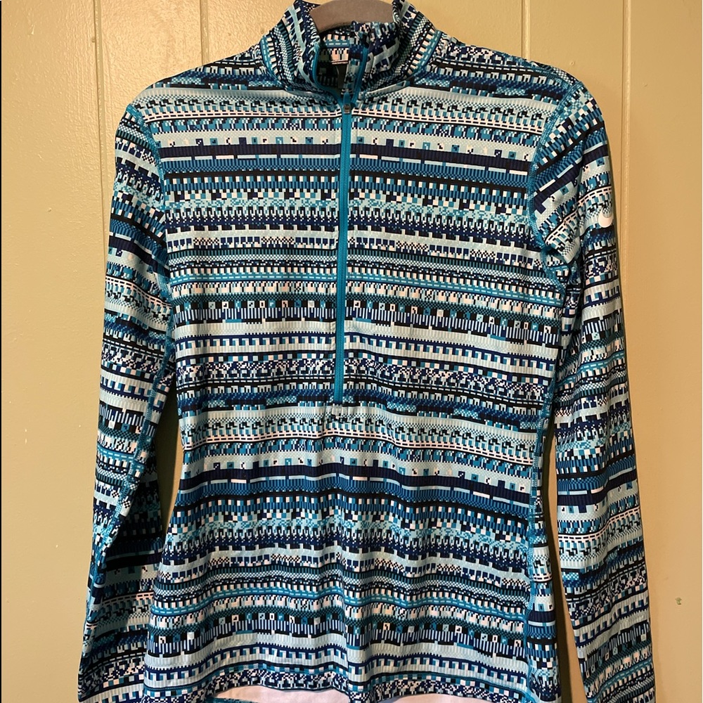 Nike Womens Medium Blue Half Zip